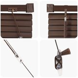  Venecijanska roleta Tamno smeđa s uzorkom 150 x 150 cm PVC - Tamno smeđa 150 x 150 cm | shoptok.hr