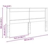  Uzglavlje s uzglavljem Betonski sivi 180 cm Konstruirano drvo | shoptok.hr