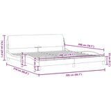  Okvir za krevet s uzglavljem smeđesivi 200 x 200 cm od tkanine | shoptok.hr