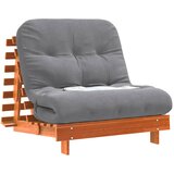  Futon na razvlačenje s madracem smeđi 90 x 206 x 11 cm borovina | Eponuda.ba