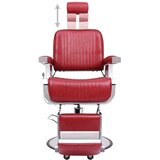  Brijačka stolica od umjetne kože crvena 68 x 69 x 116 cm | shoptok.hr