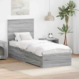  Okvir za krevet Sivi Sonoma i srebrna 75 x 190 cm | shoptok.hr