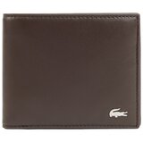 Lacoste Denarnice Billfold Coin Leather Wallet - Coffee Bean Kostanjeva Cene
