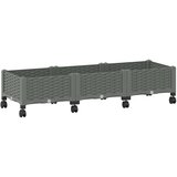  Vrtni saksija s kotačima Svjetlosiva 120 x 40 x 33 cm PP | Eponuda.com