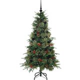 vidaXL Umetno Zložljivo Božično Drevo Zelena 150 cm PE in PVC | Shoptok.si
