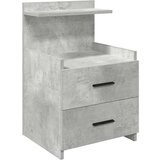 vidaXL Nočna omarica z 2 predaloma betonsko siva 40x36,5x62 cm | Shoptok.si