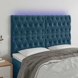  LED uzglavlje tamnoplavo 144x7x118/128 cm baršunasto | Eponuda.ba