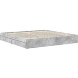 Krevet s od storage s uzglavljem Betonski sivi 200 x 200 cm | shoptok.hr