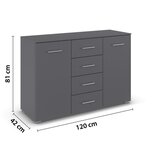home24 KOMODA, siva | Shoptok.si