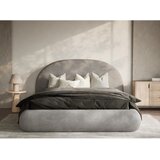 Maison de Rêve Sivo-bež oblazinjena zakonska postelja s prostorom za shranjevanje z letvenim dnom 140x200 cm Maumere – | Shoptok.si