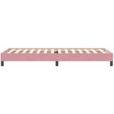 Box Spring krevet bez madracem ružičasti 100x220 cm baršun | Eponuda.com