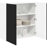 vidaXL Stenska kuhinjska omarica Črna 80 x 31 x 80 cm Konstruiran les | Shoptok.si