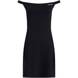 Calvin Klein Jeans Kratke obleke LOGO MILANO BARDOT J20J225541 Črna Cene