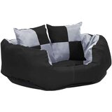 vidaXL Pasja blazina dvostranska in pralna siva in črna 65x50x20 cm | Shoptok.si