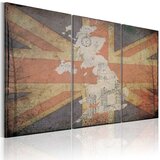  Slika - Map of Great Britain - triptych 60x40 Cijene