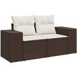  10-dijelni set vrtnih sofa od poliratana s jastucima smeđi | shoptok.hr