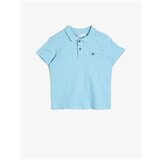Koton polo collar cotton fabric buttoned chest buttoned pocket short sleeved t-shirt Cene