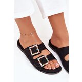 Boto Slides With Buckles On Flat Heel Black Tovira | ePonuda.com