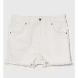 PepeJeans Otroške kratke hlače iz jeansa A-LINE SHORT HW JR bela barva