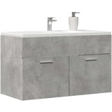 vidaXL Omarica za umivalnik betonsko siva 90x38,5x46 cm inženirski les | Shoptok.si