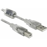 Delock kabel usb a-b 5m dvojno oklopljen transparent s ferito 83896 | Shoptok.si