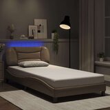  Okvir kreveta s LED svjetlom cappuccino 100x200 cm umjetna koža | shoptok.hr