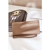  Large Ladies Wallet With Embossing Eco Leather Dark Beige Martiel Cijene