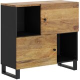  Komoda s 2 vrata 80 x 33 x 75 cm od masivnog drva manga | Eponuda.com