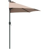  Vrtni suncobran Sivo-smeđa 294 x 150 x 224 cm Poliester i čelik | shoptok.hr