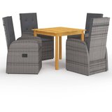  5-dijelni vrtni blagovaonski set sivi | shoptok.hr