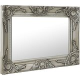 Maison Chic Stensko Ogledalo - Zrcalo - Kozmetično ogledalo v baročnem stilu 50x40 cm srebrno, (21698058) | Shoptok.si