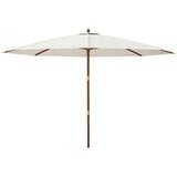  Vrtni suncobran s drvenim stupom boja pijeska 400 x 273 cm | shoptok.hr