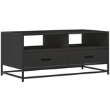 Maison Chic Klubska mizica - kavna mizica - Nizka mizica črna 100x50x45 cm inženirski les in kovina, (21753786) Cene