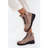 VINCEZA Leather Women's Platform Ankle Boots Insulated Cene