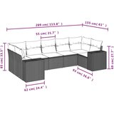 vidaXL 7-dijelni set vrtnih sofa od poliratana s jastucima crni | shoptok.hr