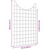  Set ograde za ribnjak 8 kom. 50 x 80 cm Čelik Zelena | shoptok.hr