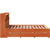  Krevet s regalom za knjige bez madraca 150x200 cm od borovine | shoptok.hr