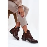 VINCEZA Patent Leather Women's Ankle Boots With Decorative Embossing Warm | Shoptok.si