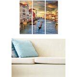 Wallity MDF123162883 multicolor decorative mdf painting (3 pieces) Cene