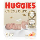Huggies extra care pelene za bebe, veličina 2, od 3-6kg, 24kom cene