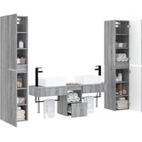  Set namještaja za kupaonicu 5 kom. Siva Sonoma 33 x 34,5 x 160 cm | shoptok.hr