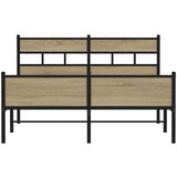 Metalni okvir kreveta bez madraca boja hrasta sonome 160x200 cm | shoptok.hr
