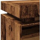  Noćni ormarić s LED svjetlima staro drvo 40x39x48,5 cm | shoptok.hr