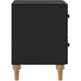  Noćni ormar s ladicama Crna 43 x 34,5 x 48 cm Konstruirano drvo | shoptok.hr