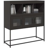 vidaXL Komoda crna 100,5 x 39 x 107 cm od hladno valjanog čelika | shoptok.hr