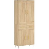  Visoka komoda hrasta sonome 69,5x34x180cm od konstruiranog drva Slike