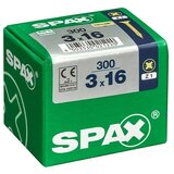 SPAX Univerzalni vijak (3 x 16 mm, Puni navoj, 300 Kom.) Cijene