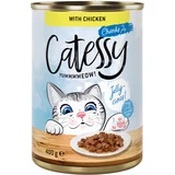 Catessy Varčno pakiranje koščki v omaki ali želeju 48 x 400 g - S piščancem v želeju