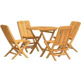  5-dijelni vrtni blagovaonski set od masivne tikovine | shoptok.hr