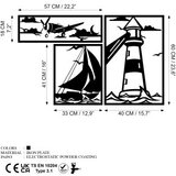 WALLXPERT dekorativni metalni zidni pribor lighthouse trio b | ePonuda.com